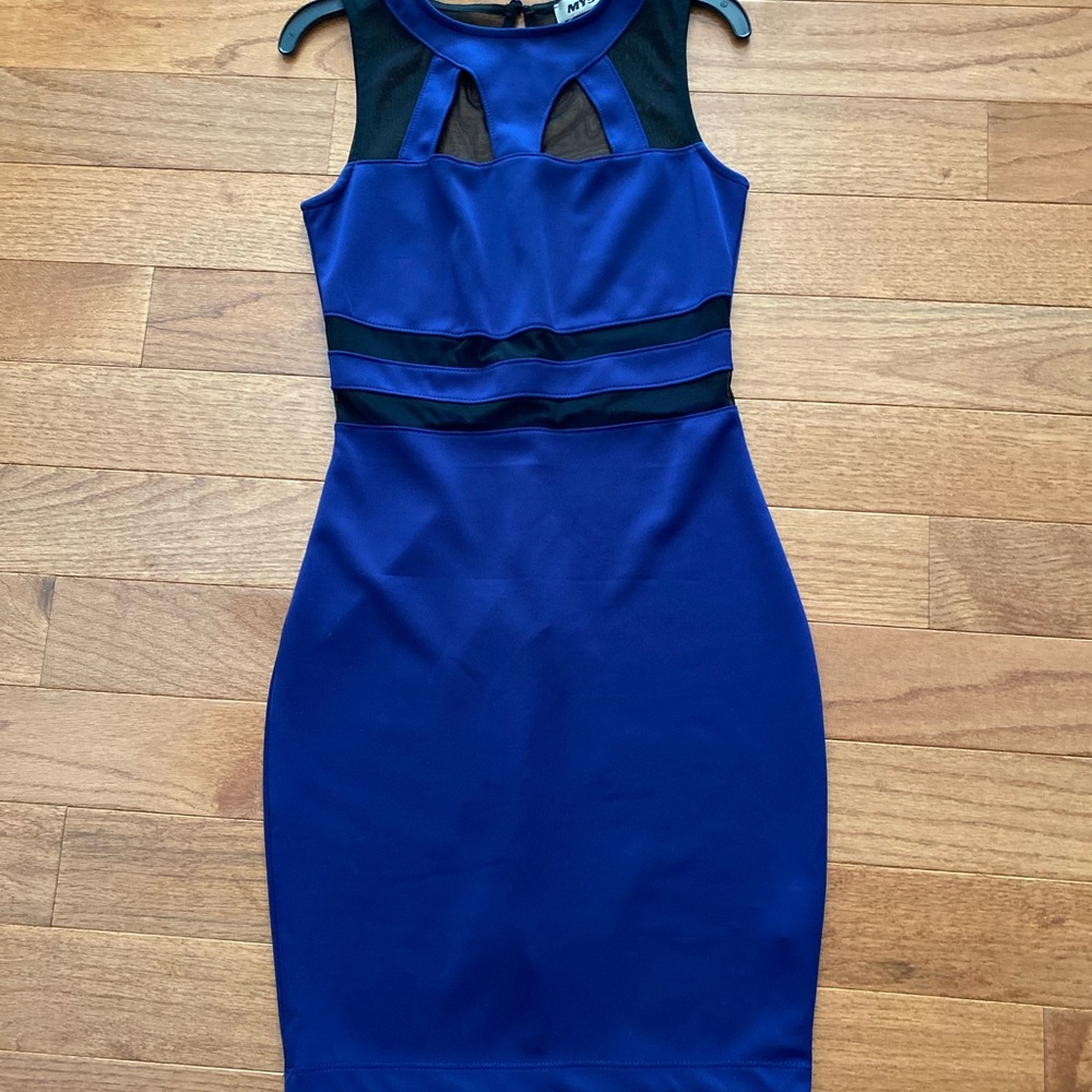 Blue mini dress